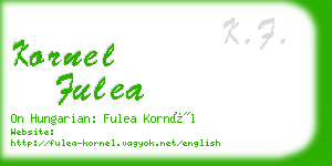 kornel fulea business card